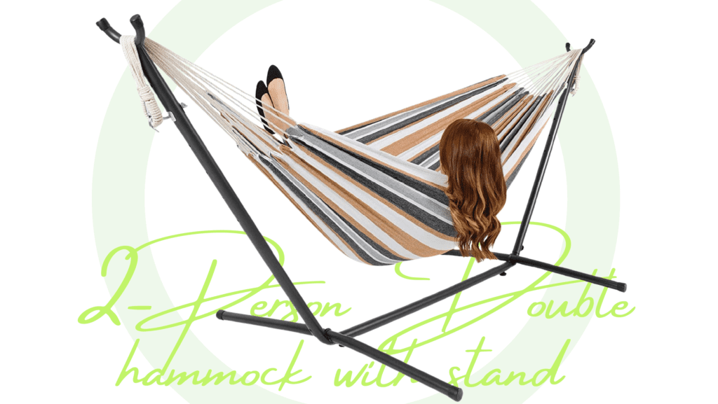 Products Double Hammock with Space-Saving Steel Stand